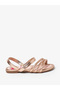 Junior Girls Sandals With Back Strap Gold Pink | Made In Brazil