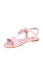 Pre Teen Girls Sandals With Back Strap Pink | Made In Brazil - 2