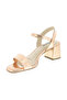 Ladies Mid Heel Sandals Rose Gold | Made In Brazil - 2