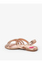 Junior Girls Sandals With Back Strap Gold Pink | Made In Brazil - 3