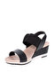 Ladies Wedge Sandals Black | Made In Brazil - 2