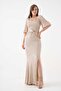 Sequin Half Sleeve Evening Dress - 5