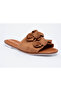 Ladies Flat Sandals Camel | Made In Brazil