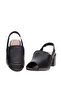 Ladies Mid Heel Sandals Black | Made In Brazil - 4