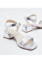 Pre Teen Girls Sandals With Back Strap Silver | Made In Brazil - 4