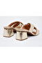 Vizzano Ladies Mid Heel Sandals Gold | Made In Brazil - 3