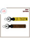 Gift Set X2, Yellow-Brown, Keep Love Alive – Personal Leather Keychain with Turkish Text Pattern