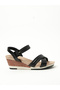 Ladies Wedge Sandals Black | Made In Brazil - 2