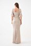 Sequin Half Sleeve Evening Dress - 6