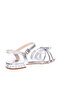 Pre Teen Girls Sandals With Back Strap Silver | Made In Brazil - 3