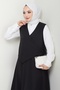 Black Vest Suit with Cross Single Pocket - 2