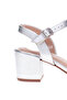 Ladies Mid Heel Sandals Silver | Made In Brazil - 5