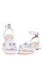 Pre Teen Girls Sandals With Back Strap White | Made In Brazil - 4