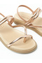 Ladies Sandals With Back Strap Gold Pink | Made In Brazil - 4