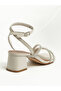 Ladies Mid Heel Sandals White | Made In India - 3