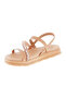 Ladies Sandals With Back Strap Nude | Made In Brazil - 2