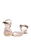 Pre Teen Girls Sandals With Back Strap Golden | Made In Brazil - 4