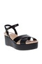 Ladies Wedge Sandals Black | Made In Brazil