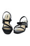 Ladies Mid Heel Sandals Black | Made In Brazil - 4