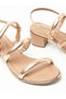 Ladies Sandals With Back Strap Gold Pink | Made In Brazil - 4