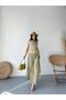 Women's Belted Buttoned Vest Pleated Skirt Suit - 5