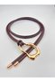 Tie-Up Gold Buckle Rope Belt Women's Belt Dress Belt Shirt Belt - 2