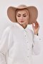 3-Piece Set of Hijab, Visor, and Hat, Hijab, St-1P, Milk Coffee - 2