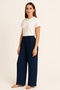 Women's Rubber Waist Wrap Palazzo Pants - 3