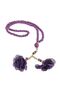 10 Pieces Pearl Prayer Beads Purple with Roses