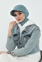 3-Piece Set of Hijab, Visor, and Hat, Hijab, St-1P, Dark Mint - 4