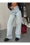 TREND SPECIAL DESIGN COMFORT FIT WIDE LEG PALAZZO JEAN DENIM DETAIL TROUSERS