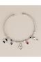 Serelina Adjustable Heart Charm Handcuff Bracelet - 3
