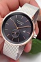 Men's Wrist Watch with Calendar Steel Case & Steel Band Silver-Black Zmfer182