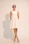 White Button Detailed Dress - 8