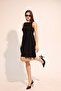 Black Button Detailed Dress - 4