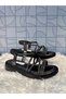 Castle 35250 Platinum Stone Tape Detail Cross Style Orthopedic Sandal Shoes with Elastic Back