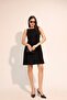 Black Button Detailed Dress - 2
