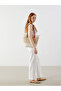 Accessories Ecru Zippered Women's Straw Beach Bag - 2