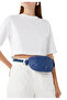 Kensington Leather Waist Bag 20X12X5 cm with Chain and Eagle Figure Design - 5