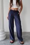 Women's Cupra Slim Belted Wide Leg Pocket Pants