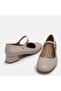 Large size women's shoes 41-42-43-44-beige leather - 7