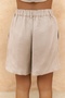 Gaelil Oversize Beige Linen Shirt Shorts Set - 6