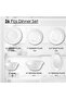 26 Pcs Opal ware Dinner set 6 Dinner plate 6 Dessert plate 6 Bowls 1 +1 Serving bowl & plate - 8