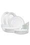 36 Pcs Opal ware Dinner set Dinner, Soup & Dessert plate Bowls Serving bowl Serving plate