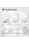 40 Pcs Opal ware Dinner set Dinner Soup Dessert plate Bowls Serving bowl & plate cup & saucer - 2