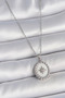 Ramia-Premium |   316L Steel Silver Color Chain White Enamel Pole Star Embroidered Medallion Model Women's