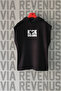 Kick Boxing Front and Back Printed Zero Sleeve Hooded 100% Cotton Sports Tshirt - 2