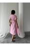 Women's Belted Poplin Fabric Pocket Long Daily Shirt Dress Elb7890 - 4