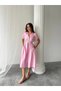 Women's Belted Poplin Fabric Pocket Long Daily Shirt Dress Elb7890 - 3