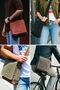 Western Brown Waterproof Waxed Canvas Messenger Shoulder Laptop School Bag - 5